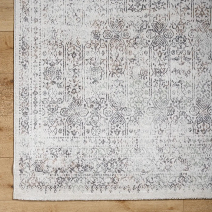 VICKY Vintage Traditional Oriental Boho Medium Grey Rug