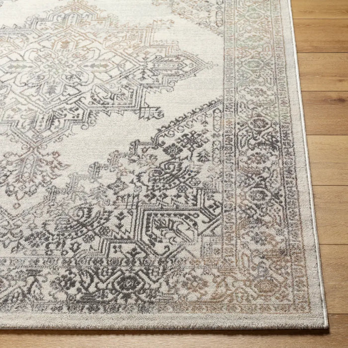 CEREN Vintage Traditional Oriental Boho Light Brown/Medium Grey Rug