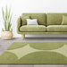 Asiatic canvas 01 reflect Green Living Room Wool Rug.