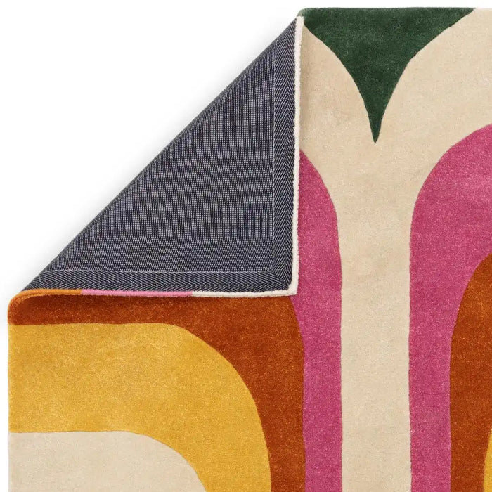 Asiatic romy 01 retro pink Multicoloured, Pink Living Room Geometric Rug.