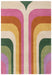 Asiatic romy 01 retro pink Multicoloured, Pink Living Room Geometric Rug.