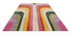 Asiatic romy 01 retro pink Multicoloured, Pink Living Room Geometric Rug.