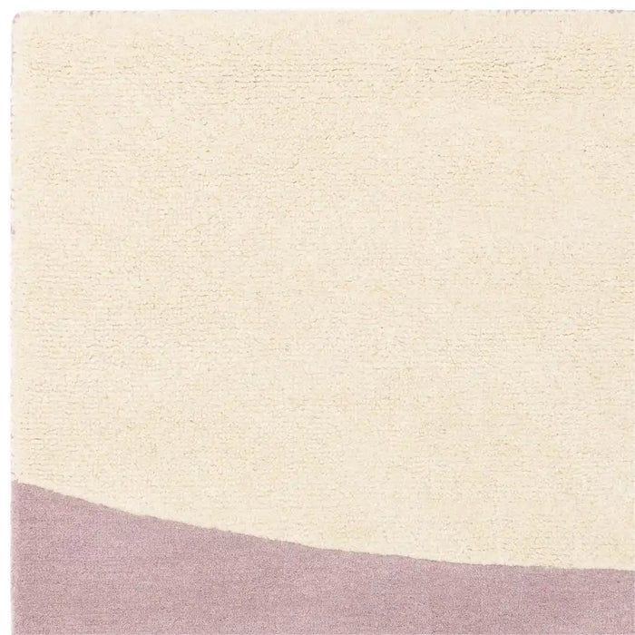 Asiatic canvas 02 pebble Ivory, Pink Living Room Wool Rug.