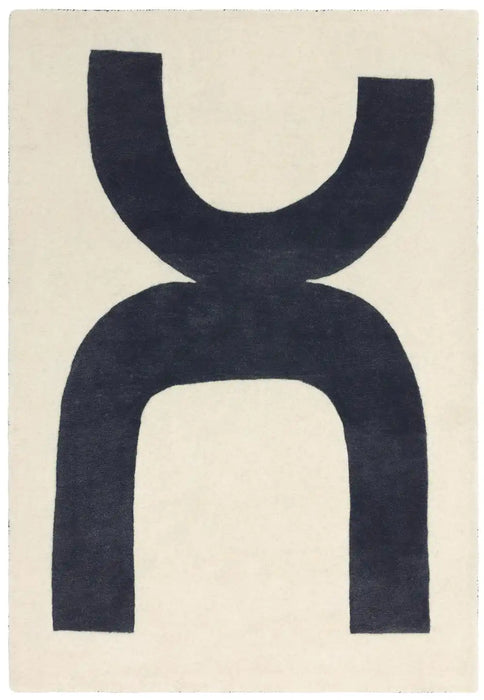 Asiatic canvas 03 balance Grey, Ivory Living Room Wool Rug.
