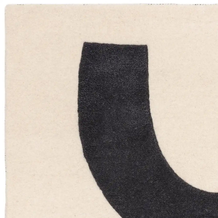 Asiatic canvas 03 balance Grey, Ivory Living Room Wool Rug.