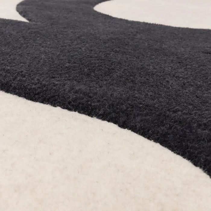 Asiatic canvas 03 balance Grey, Ivory Living Room Wool Rug.