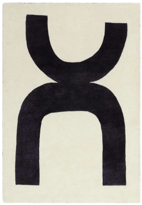 Asiatic canvas 03 balance Grey, Ivory Living Room Wool Rug.