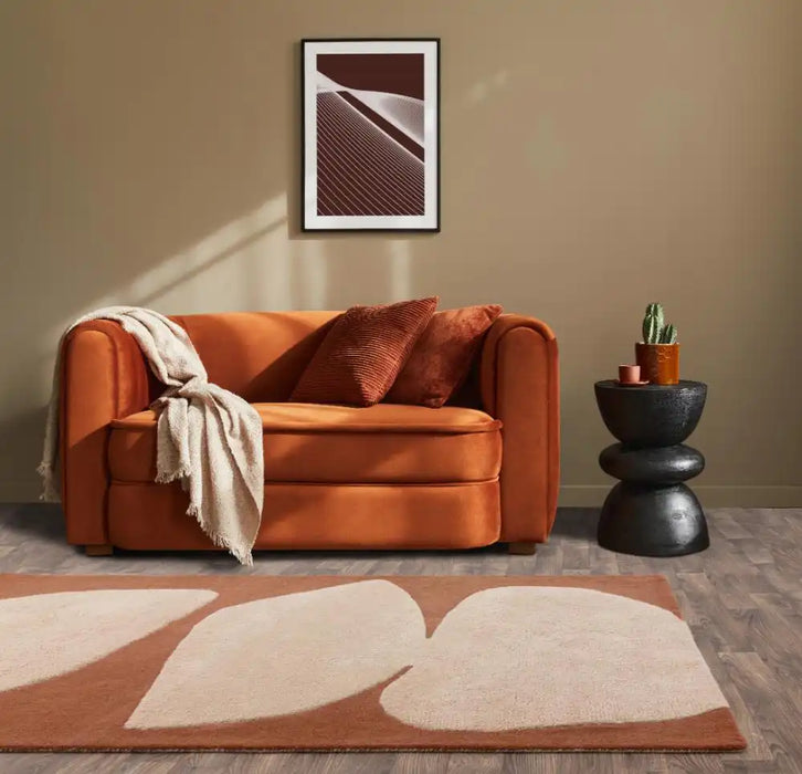 Asiatic canvas 05 collage Orange Living Room Wool Rug.