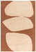 Asiatic canvas 05 collage Orange Living Room Wool Rug.