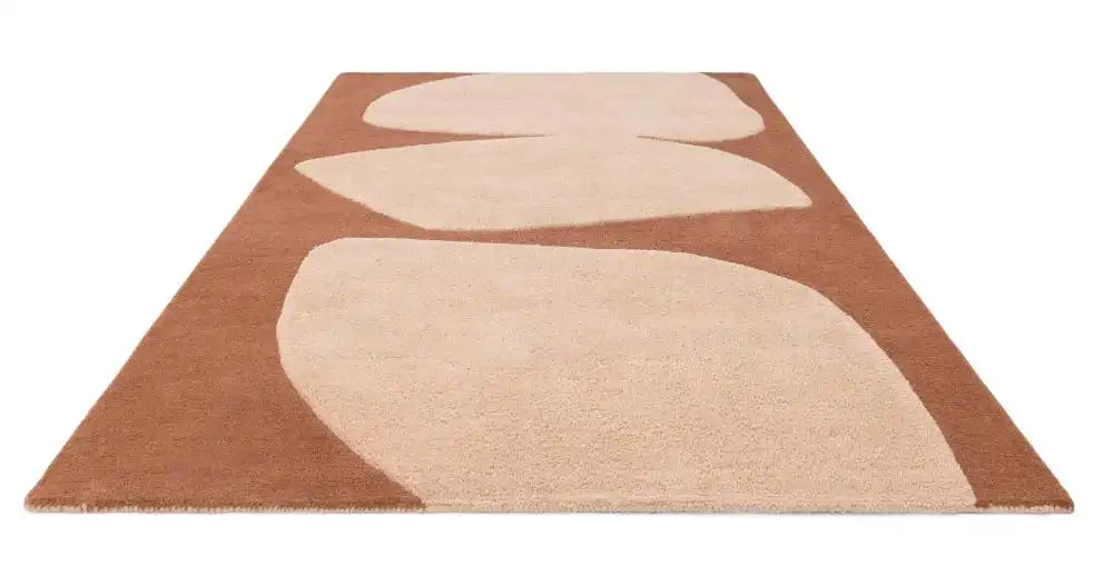 Asiatic canvas 05 collage Orange Living Room Wool Rug.