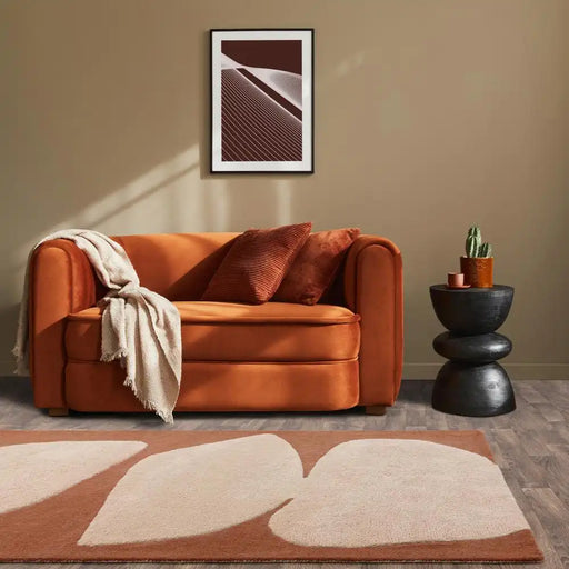 Asiatic canvas 05 collage Orange Living Room Wool Rug.