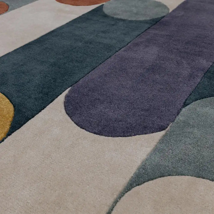 Asiatic romy 07 morse multi Multicoloured Living Room Geometric Rug.