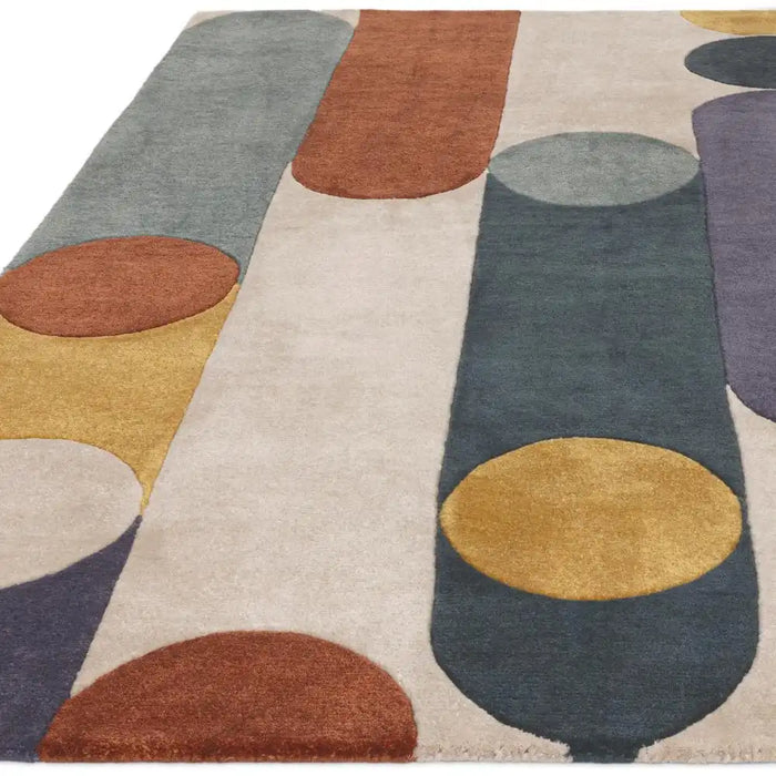 Asiatic romy 07 morse multi Multicoloured Living Room Geometric Rug.