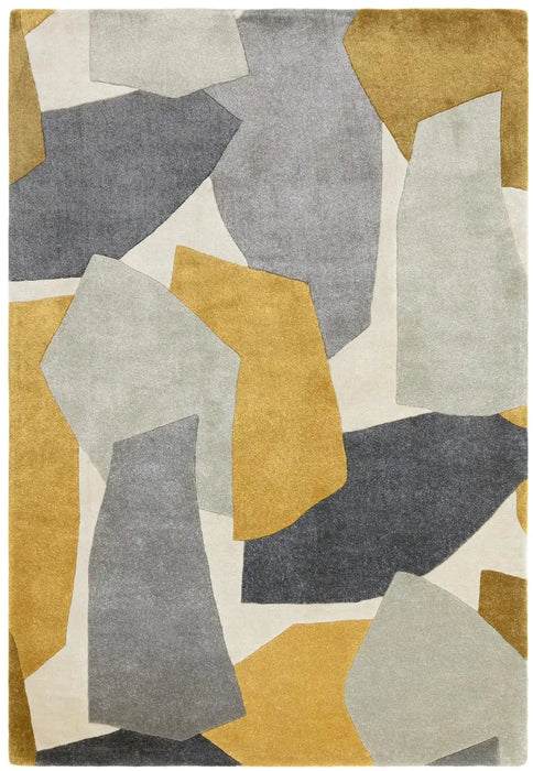 Asiatic romy 10 element ochre Grey, Yellow Living Room Geometric Rug.