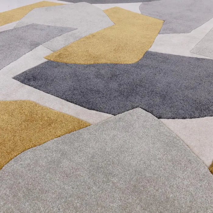Asiatic romy 10 element ochre Grey, Yellow Living Room Geometric Rug.