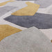 Asiatic romy 10 element ochre Grey, Yellow Living Room Geometric Rug.