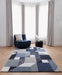 Asiatic matrix asiatic 101 memphis blue Blue Living Room Wool Rug.