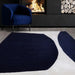 Asiatic matrix asiatic 102 signature indigo Blue, Navy Living Room Wool Rug.