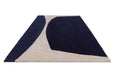 Asiatic matrix asiatic 102 signature indigo Blue, Navy Living Room Wool Rug.