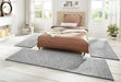 BT Carpet wolly 102840 grey Grey Living Room Geometric Rug.
