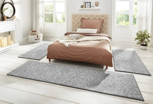 BT Carpet wolly 102840 grey Grey Living Room Geometric Rug.