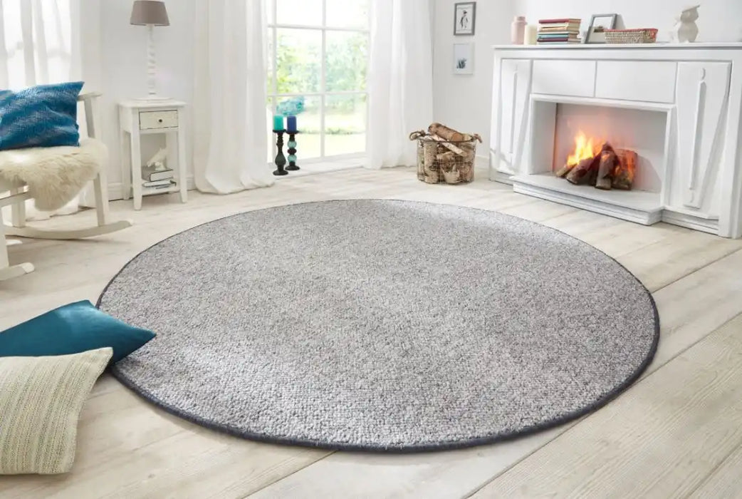 BT Carpet wolly 102840 grey Grey Living Room Geometric Rug.