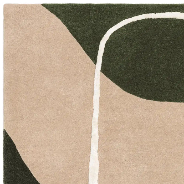 Asiatic matrix asiatic 103 signature moss Green, Multicoloured Living Room Wool Rug.