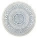 NorthRugs twin reversible circles indoor outdoor 103104 blue cream Blue, Cream Living Room  Rug.