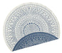 NorthRugs twin reversible circles indoor outdoor 103104 blue cream Blue, Cream Living Room  Rug.