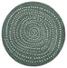 NorthRugs twin reversible circles indoor outdoor 103111 green cream Green, Cream Living Room  Rug.