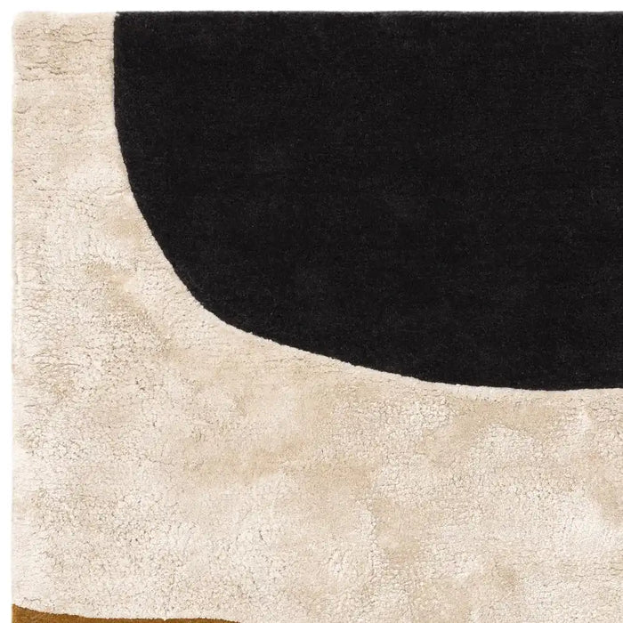 Asiatic matrix asiatic 104 signature ochre Yellow, Ivory, Multicoloured Living Room Wool Rug.