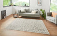 Lucy Lauren 2 sam 104222 cream jeans blue Blue, Ivory Living Room  Rug.