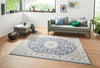 Lucy Lauren 2 sam 104225 jeans blue silver Blue, Grey Living Room  Rug.