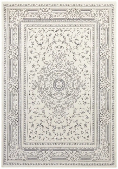 Lucy Lauren 2 sam 104229 cream anthracite Ivory Living Room  Rug.
