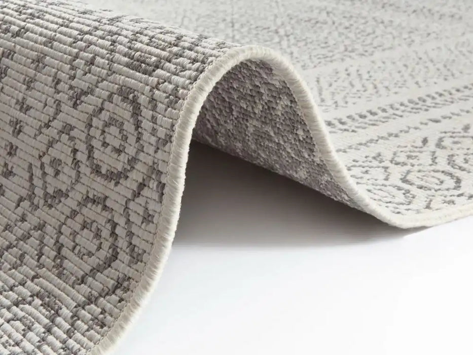Lucy Lauren 2 pops double sided indoor outdoor 104252 silver Grey Living Room Flat Weave Rug.