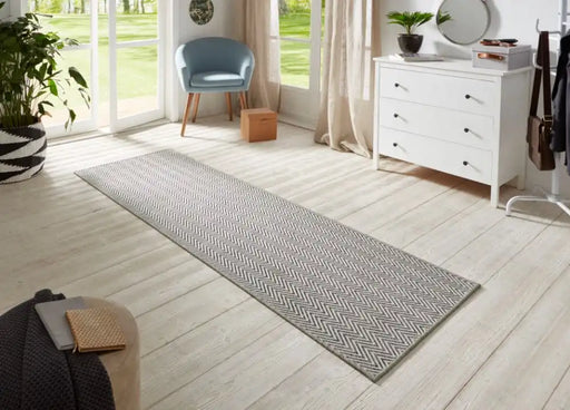 BT Carpet nature runners 104268 grey Grey Outdoor  Washable Rug.