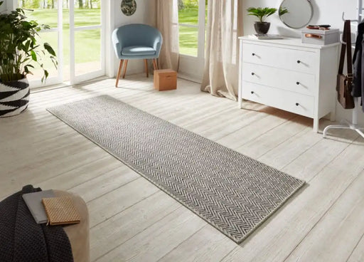 BT Carpet nature runners 104269 grey anthracite Grey Outdoor  Washable Rug.