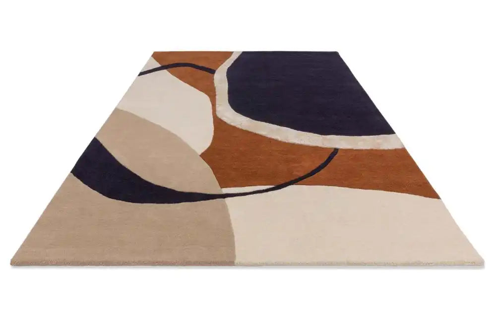 Asiatic matrix asiatic 105 signature rust Multicoloured, Orange Living Room Wool Rug.
