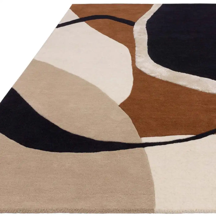 Asiatic matrix asiatic 105 signature rust Multicoloured, Orange Living Room Wool Rug.