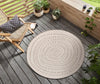 NorthRugs twin reversible circles indoor outdoor 105414 linen Ivory Living Room  Rug.