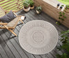 NorthRugs twin reversible circles indoor outdoor 105475 linen Ivory Living Room  Rug.