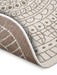 NorthRugs twin reversible circles indoor outdoor 105475 linen Ivory Living Room  Rug.
