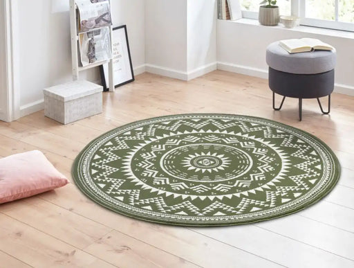 Hanse Home celebration 105504 green Green Living Room Geometric Rug.