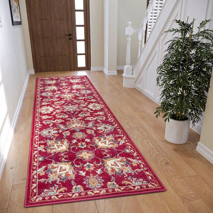 Red Rug Long Luxor 105633 Red Rugs - Buy 105633 Red Rugs Online from Rugs Direct ...