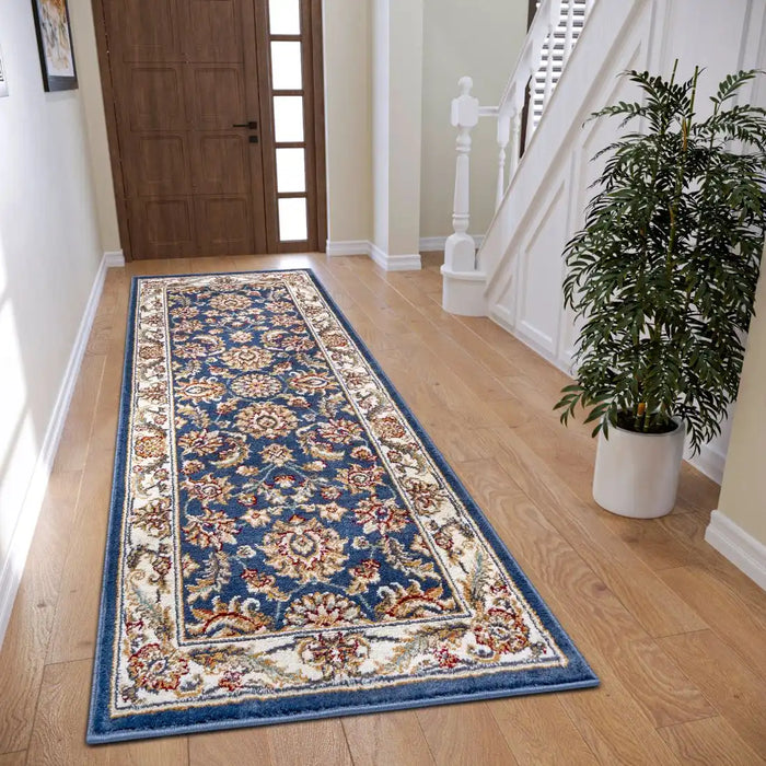Hanse Home luxor 105640 blue Blue, Multicoloured Living Room  Rug.