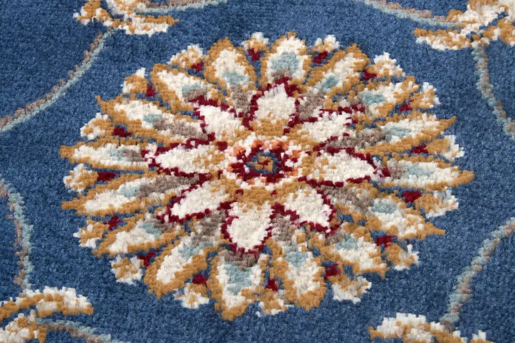 Hanse Home luxor 105640 blue Blue, Multicoloured Living Room  Rug.