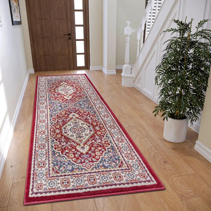 Hanse Home luxor 105644 red multi Multicoloured, Red Living Room  Rug.