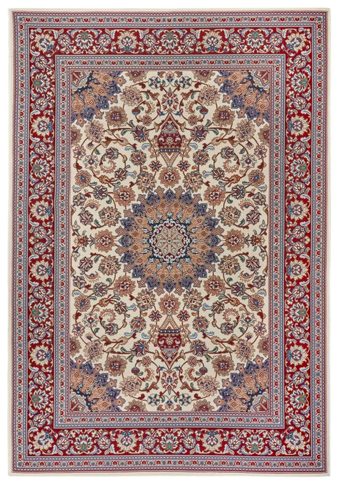 Hanse Home flair orient 105714 cream red Ivory, Red Living Room Washable Rug.