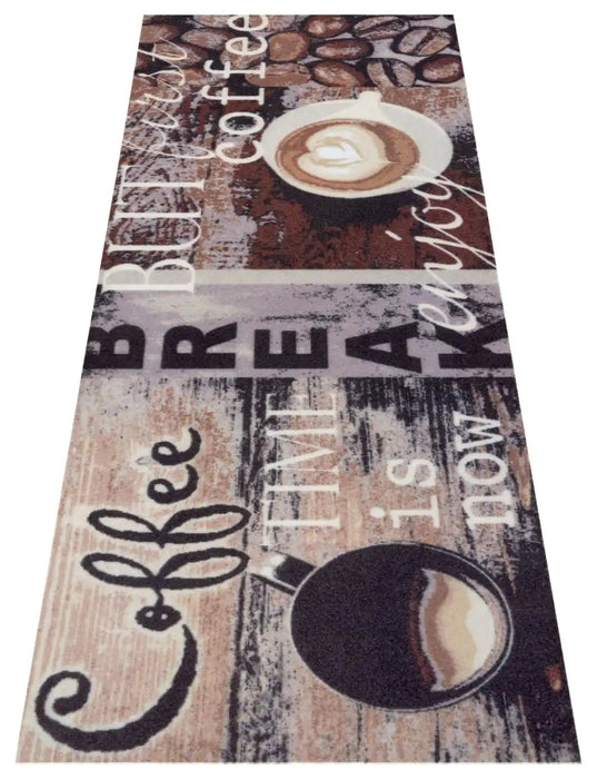 Zala Living cook and clean 105722 coffee Brown, Multicoloured Kitchen   Rug.