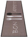 Zala Living cook and clean 105724 bon brown Brown Kitchen   Rug.